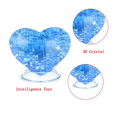3D Crystal Puzzle Heart For Valentine's Day Gift / 3Pcs #TOP5