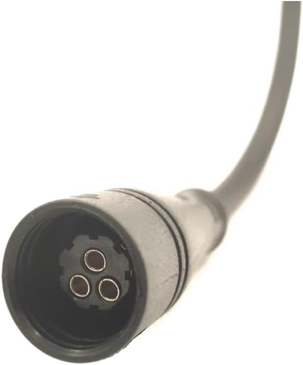 Close-up of the 3-pin female connector of the XIBANY E-Bike Motor Cable.