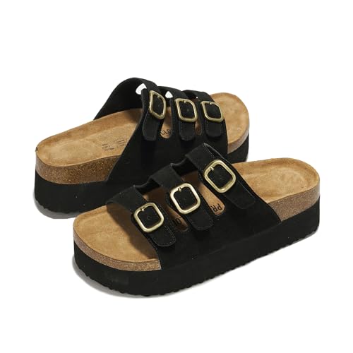 Image of Project Cloud 100% Genuine Leather Trendy Platform Clogs for Women Footwear