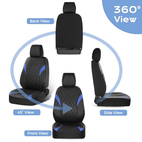 Image of FLORICH Front Car Seat Covers, Leather Seat Covers for Cars, Waterproof Car Seat Protector Breathable, Front Seat Covers for Cars, Automotive Seat Covers Universal Fit for Most Car SUV Truck