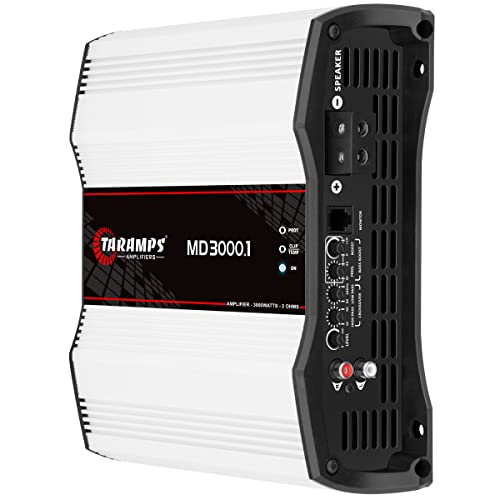 Taramps Md 3000.1 Full Range Amplifier 3000 Watts Rms 2 Ohms 1 Channel High Efficiency Mono Amplifier Class D, Bass Boost Car Audio Sound Monoblock, Crossover, High Power Amp #TOP2
