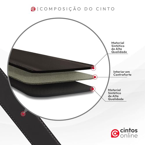 Cinto Masculino Social Basic Dupla Face (Fivela Níquel)