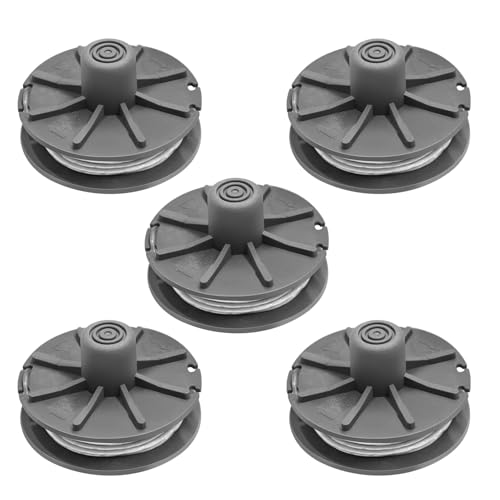 Uchidodo Fadenspulen für Gardena Rasentrimmer 5 Stück Rasentrimmer Schnur Länge 6.25 m Durchmesser 1 6 mm