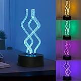 FFYFYSM Rotating Dancing Color Changing Night Lamp, 7-Color LED Night Light, Bubble Tube Lamp, Battery/USB Powered Lamp, Decor Light for Office Game Room Party (Battery Not Included)