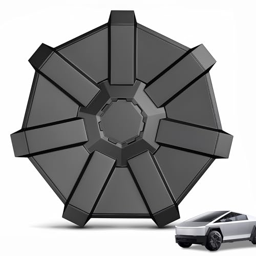 20 Cyber Wheel Cover Replacement for 2024 2025 Tesla Cybertruck Matte Black ABS Hubcap Rim Protector OEM Style Snap-Cyber Accessories(1 Pack)