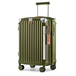 Joyway Joyway Koffer Trolley Reisekoffer von ABS Hartschalen Trolley mit Getränkehalter und 4 Rollen TSA Schloss Grün Joyway Joyway Koffer Trolley Reisekoffer von ABS Hartschalen Trolley mit Getränkehalter und 4 Rollen TSA Schloss Grün