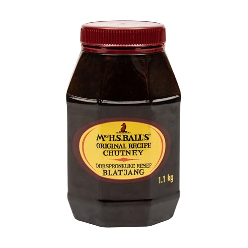 Mrs H.S. Balls H S Chutney Original Flavor The Recipe That Survied A Shipwreck, (1) 1.1Kg, In A Wide Mouth Octagonal Plastic Jar - Imported from South Africa -