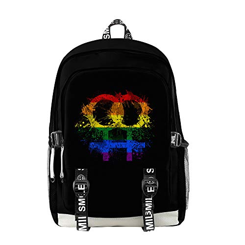 JLTPH Unisexe Sac à Dos LGBT Gay Pride Arc-en-Ciel 3D Impression Tissu Oxford Laptop Backpacks Daypack Sac à Dos de College Voyage Portable Loisirs Sac à Dos