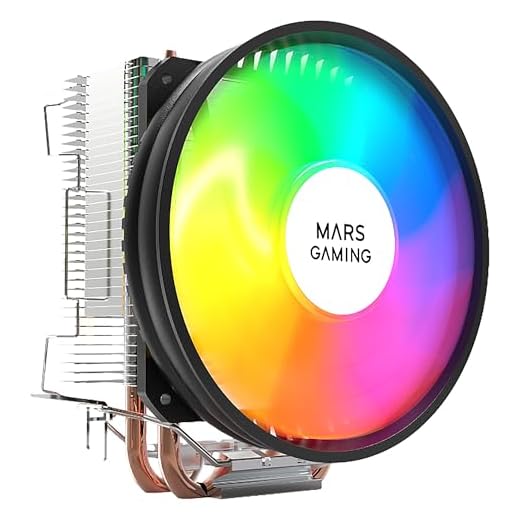 Mars Gaming MCPUARGB, Disipador CPU 130W TDP, 2x Heatpipes HCT, Ventilador 90mm Auto CHROMA RGB, Silencioso PWM, Multisocket Intel y AMD