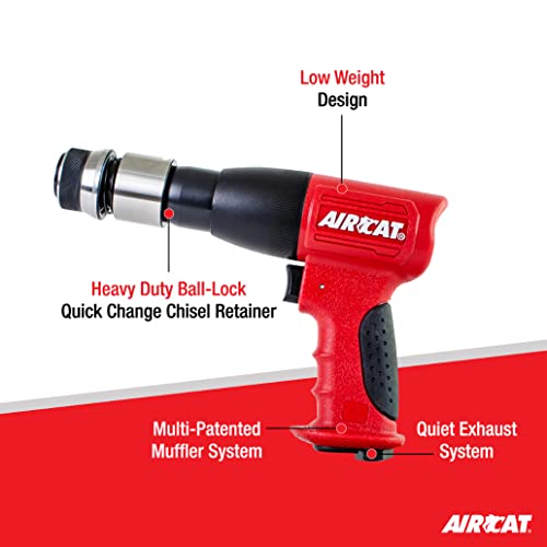 Aircat 5100-A-T: .401-Inch Shank Composite Medium Stroke Air Hammer 3,000 Bpm - Hammer #TOP1