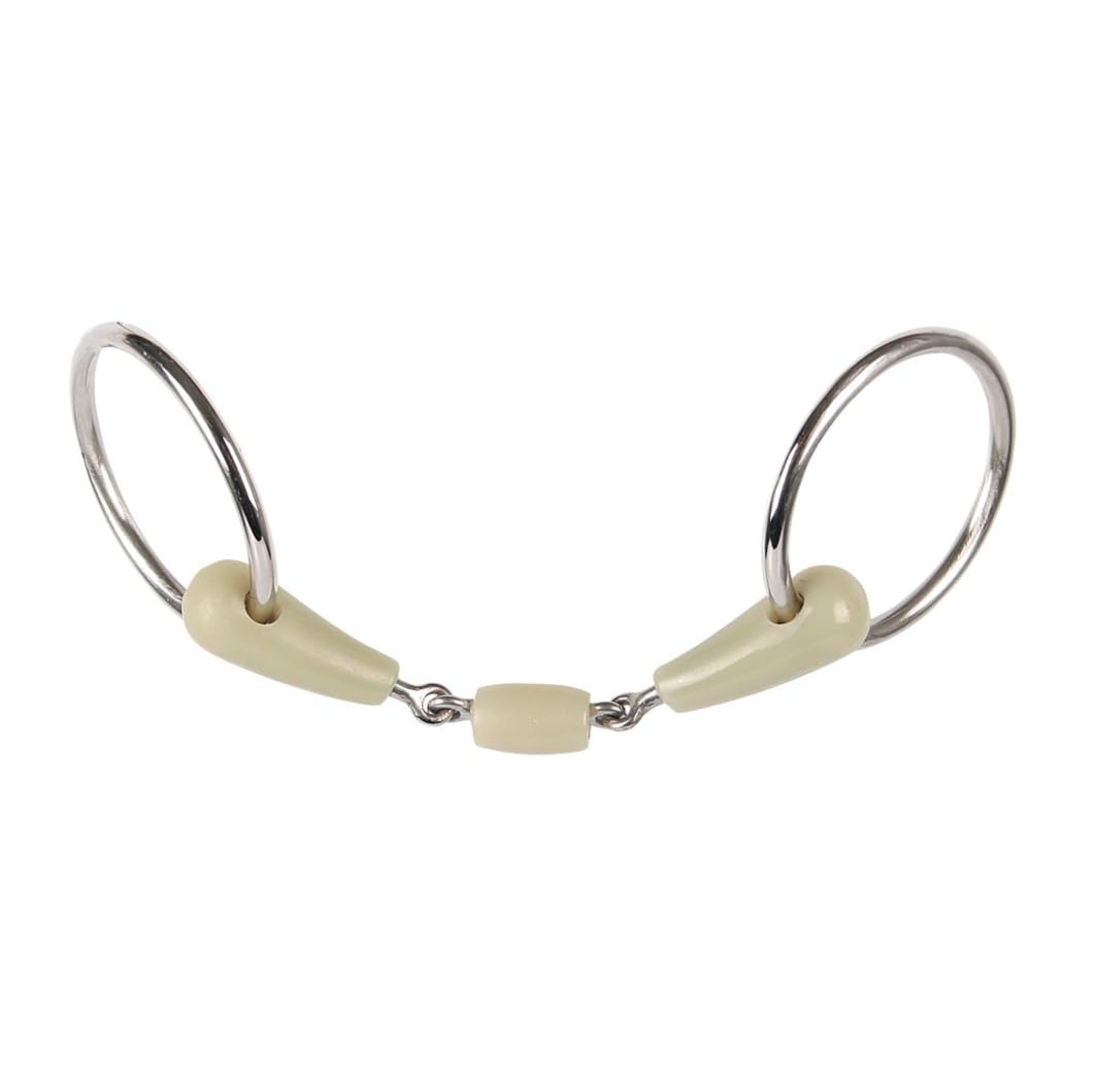 ES0043 Gebiss Wassertrense Doppelt Gebrochen mit Apfel Apfelgeschmack Material Ringdurchmesser 65 mm Gebissstärke 18 mm (13.5 cm)