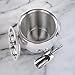 BREKX 3-QT Insulated Ice Buckets for Parties with Lid and Scoop - Iceberg Anchored Wine Chiller Champagne Bucket for Cocktail Bar, Metal Bucket with Lid, Non-Sweat