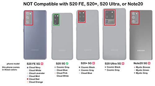 Zanderlyn Samsung S20 5G Case - Kickstand, Metal Ring, Shockproof, Military Grade, Slim, Dual Layer - Red #TOP1