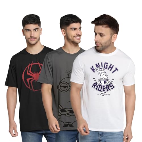 Image of INKKR Printed Round Neck T-Shirt Combos for Men