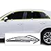 BOGAR TECH DESIGNS for Audi Q3 2019-2025 Side Window Chrome Delete – Precut Vinyl Trim Overlay, Gloss Black Blackout Appearance