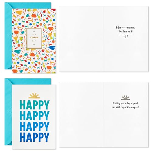 Hallmark Birthday Cards Assortment, 36 Cards with Envelopes (Party Time)