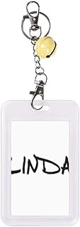 DIYthinker Funda Protectora para Tarjeta de crédito, diseño de Linda con Texto en inglés, Color Amarillo