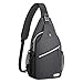 MOSISO Sling Backpack, Multipurpose Crossbody Shoulder Bag Travel Hiking Daypack, Space Gray