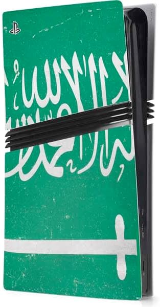 Skinit Decal Gaming Skin Compatible with PS5 Pro Console - Saudi Arabia Soccer Flag Design