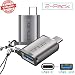 USB-C to USB 3.0 Mini Adapter with LED Indicator Keyring Lanyard Keychain for iMac MacBook Pro and Other USB Type-C Devices 1-Yr Warranty 2-Pack (Space Gray)