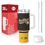 San Diego 30 oz Tumbler with Handle and Straw,Car cup,Coffee Mug,100% Leakproof Insulated Tumbler with Lid and Straw,Made of Stainless Steel,Cup Holder Friendly Base,Classic Collection Gifts for Fans