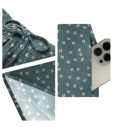 Yincro Women's High Waist Pleated Maxi Skirt, Casual Summer Skirt with Pockets