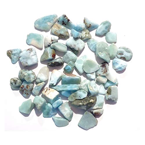 GeoFossils High Quality Larimar Healing Small Crystal Tumble Gemstone 20g Bundle Bags