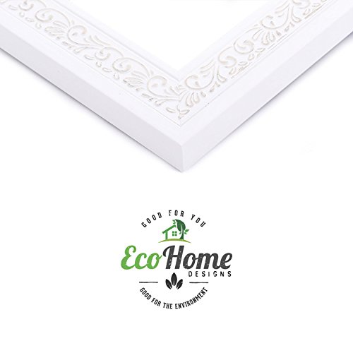 Ecohome 11X14 Picture Frame Off White - Ornate Matted To 8X10, Frames #TOP1
