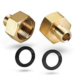 🔥Gas Adapter aus Messing： ▶Messing ist ein Material mit starker Verschleißfestigkeit und Hoch Festigkeit,das gasschlauch adapter hat eine höhere Sicherheit, wird nicht leicht beschädigt und einer langen Lebensdauer.