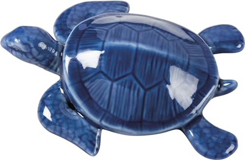 Primitives by Kathy Ceramic Lg Blue Sea Turtle Figurine