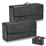 Kozdtiz Auto Organizer Toolbag, Kofferraumtasche Toolbag, Kofferraum Organizer aus Filz mit Klett Fixierung, Auto Kofferraumtasche für alle Fahrzeuge 50 x 15 x 24 cm