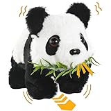 STAY GENT Electronic Panda Toy with Sound for 3+ Kids, Interactive Animated Plush Toy Panda Walking & Wiggling Ear, Educational Stuffed Animal Gifts for Toddlers Boys Girls Birthday Xmas