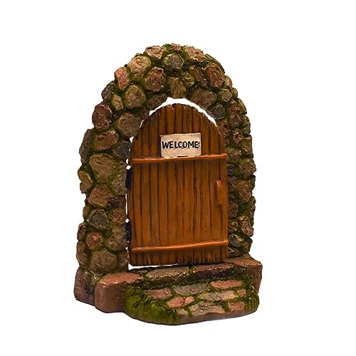 Porte miniature en pierre style rustique pour loisirs créatifs et dioramas