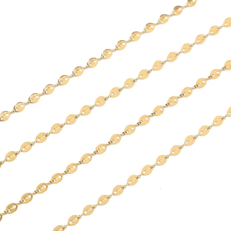 3.8mm Stainless Steel Twisted Rope Chain for DIY Jewelry Making (Color : Gold Tone, Size : 5m)