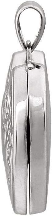 Sonia Jewels Solid 925 Sterling Silver Double Heart Locket Pendant Charm Holds Pictures (23mm x 18mm) - Image 2