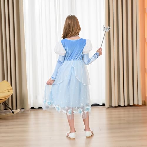 Vestido de Cenicienta para Niñas Pequeñas Azul miniatura 5