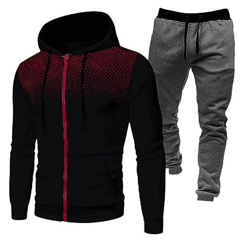Sweat à capuche pour homme veste polaire chaude veste zippée imprimé polka