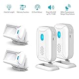 freetec ladenglocke funk Ladenbesitzer tagsüber, Diebstahlschutz nachts, Türklinge l / Willkommen / Klingel / Alarm / Farblicht / Beleuchtung 5in1 Multifunktions