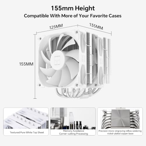Image of Thermalright Peerless Assassin 120 SE White V2 CPU Cooler, 1850RPM | 6 Heat Pipes, Dual 120mm PWM Fans, for AMD AM4 /AM5 and Intel LGA1851 /1700