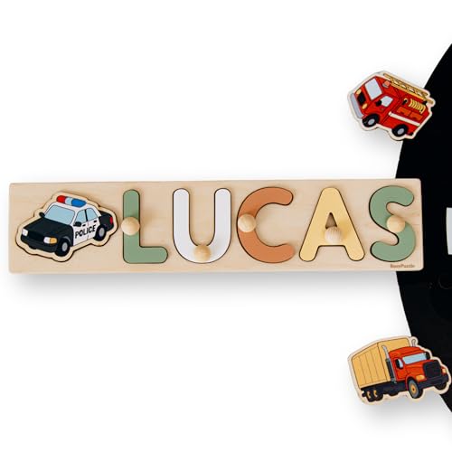 Name Puzzle for Baby, Boy Baptism, Wooden Montessori Puzzle, Toys