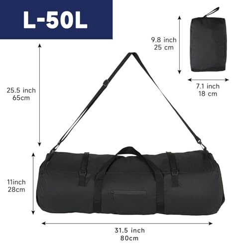 Duffel Bag 30L/50L/90L Extra Large Luggage Duffle for Travel Sport and Camping with Shoulder Strap3