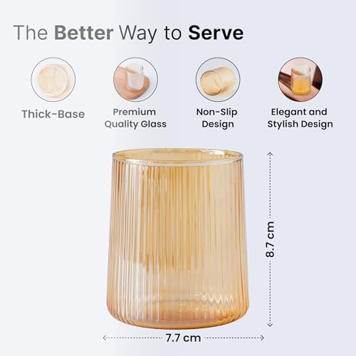 Image of UMAI Borosilicate Glass Coffee Cup (1Pcs - 260ml) | Mugs for Coffee | Coffee Glass | Tea Mug | Juice Jar | Cute Mugs | Cute Coffee Mug | Rakhi Gift for Sister | Unique Gifts (Amber)