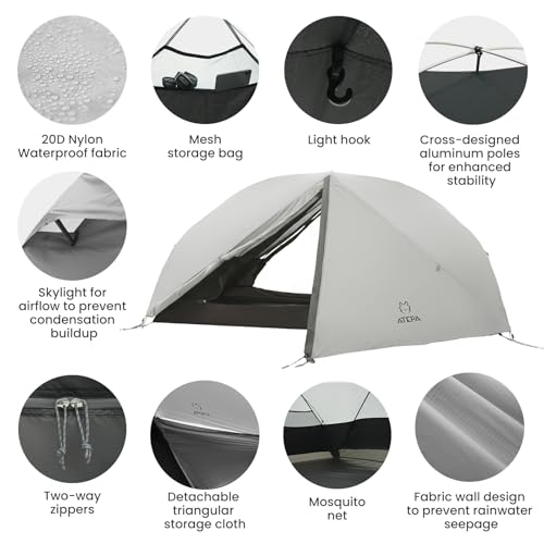 ATEPA 1-2 Person 4000MM+ Waterproof Tent