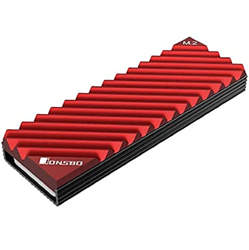 Disipador de calor M.2 2280 - Disipador de calor M.2 SSD NVMe - Disipador de calor de aluminio de estado sólido con almohadilla térmica PC de escritorio Junta térmica Rojo Cover