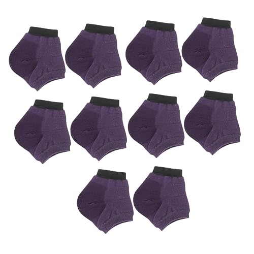 Ipetboom 5 Pairs of Moisturizing Heel Socks Cracked Heel Treatment Heel Bandages Heel Sleeves Dry Comfortable Natural Moisturizing Reusable Smooth and Nourishing