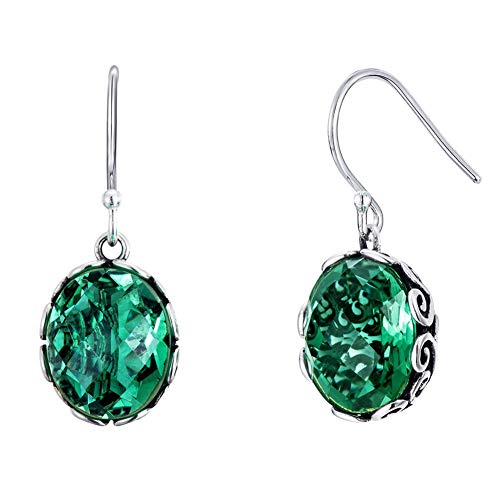 Pendientes de plata 925 verde MIYUAN perfectos para tus cenas y eventos