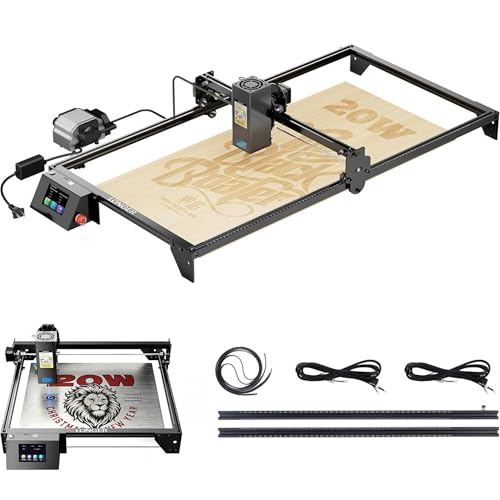 Image of Longer New Upgrade RAY5 20W with Air Pump,Y-AxisExtension Kit,32-bit Motherboard, App Offline Control, DIY Engraver Tool for Metal /Glass /Wood