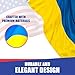 Super Tough Ukraine Flag 5ft x 8ft Sewn Oxford Polyester Similar To US Nylon | Perfect Size To Display Largely with Flagpole in Both Indoors & Outdoors | Finished with A Sturdy Header & Brass Grommets
