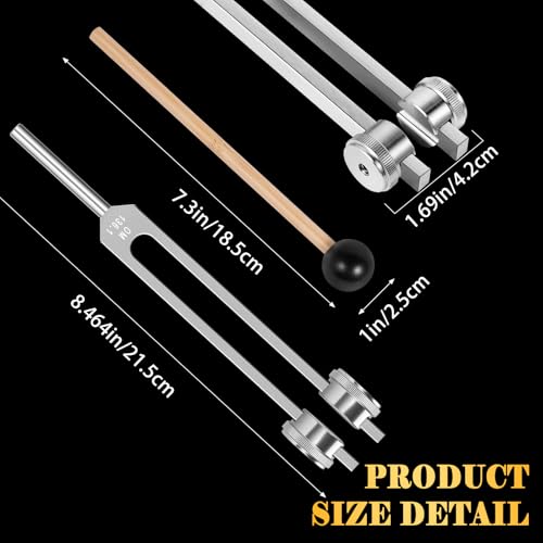 image for KAIGESZAD OM 136.1hz Weighted Tuning Fork with Reflex Hammer for Heali