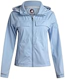 CANADA WEATHER GEAR Women's Softshell Jacket - Full Zip Up Hoodie Coat with Pockets and Adjustable Bungee Cord (Sizes: S-2XL), Size X-Large, Skyway Blue
